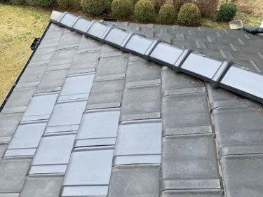 成田市　Ｋ様邸　平板瓦棟補修・平瓦割れ差し替え事例